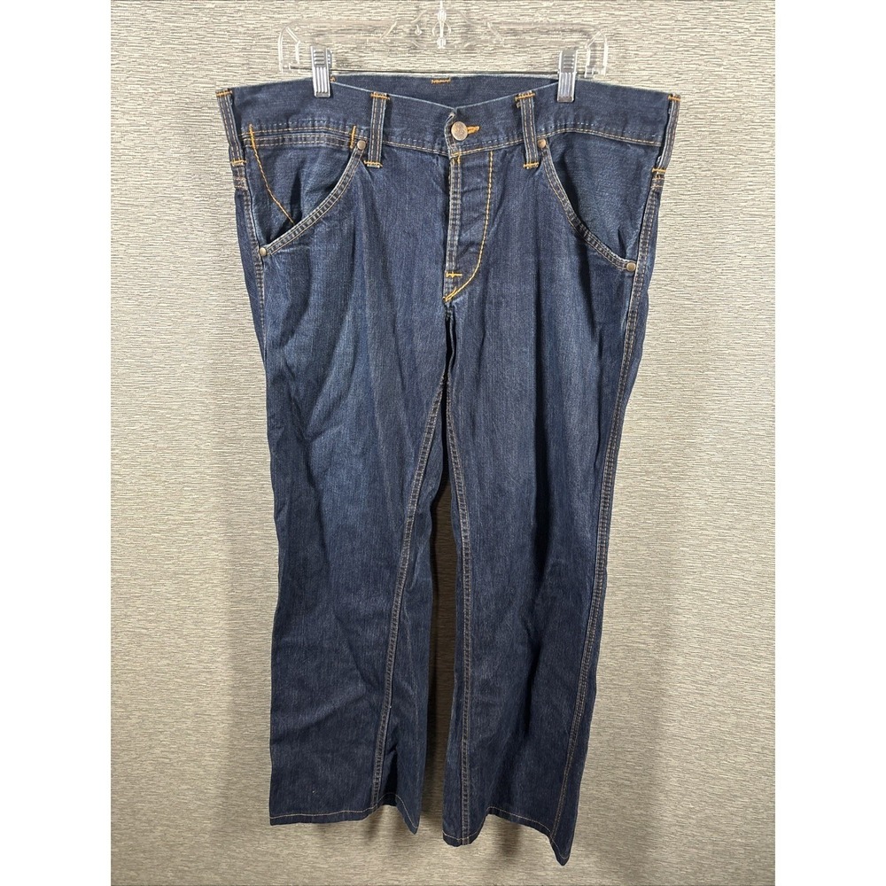 Rare True Religion Blue Denim Jeans Men's RN112790‎ CA30427 Back Patch Sz 36